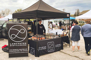 Lancaster Distilleries stand at Adams County Farmers Market in Gettysburg, PA