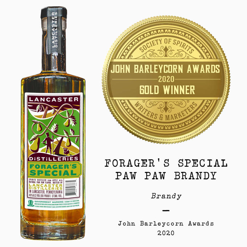 Forager's Special Paw Paw Brandy awarded Gold 2020 John Barleycorn Award